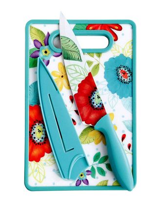 Studio California Jordana 3pc Cutlery Knife & Cutting Board Set