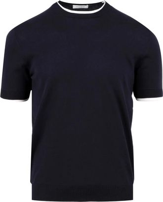 Paolo Pecora t-shirt - Heren - T-shirts - Blauw - 3XL - Katoen - Tops
