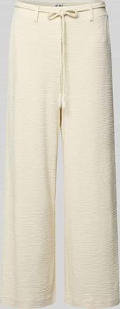 Ichi Wide Fit Stoffhose aus Viskose-Mix Modell Lumina in Offwhite, Gr&ouml;&szlig;e XXL