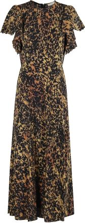Ulla Johnson Abito Blithe con stampa animalier - Nero