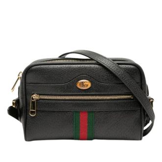 Gucci Pre-owned Ophidia Crossbody Bag - Dames - Pre-owned - Zwart - Maat: ONE Size Leer