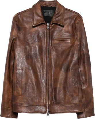 Dondup Distressed Leather Jacket