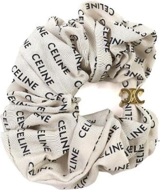 Celine Pre-owned Accessories, female, Beige, Size: ONE SIZE Pre-owned Silk Hair Accessory