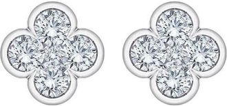 Pompeii3 1/2Ct Diamond Bezel Earrings Womens White or Yellow Gold Lab Grown