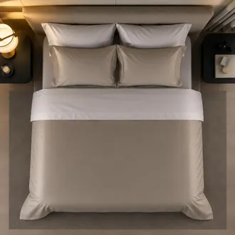 Dmora Funda N&oacute;rdica Matrimonial Ropasato, Funda Incluida, Percal, Lavable A M&aacute;quina, 260x200 Cm Marr&oacute;n