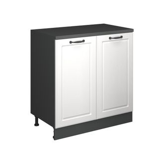 Vicco Armario De Cocina Para Techo Inclinado R-line, Blanco Casa De Campo, 80 Cm Sin Inclinaci&oacute;n Con 2 Puertas, Vicco