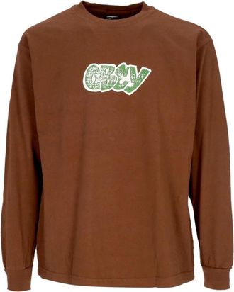 Obey Klassieke City Watch Dog Longsleeve T-shirt - Heren - Longsleeves - Bruin - XL - Katoen - Tops