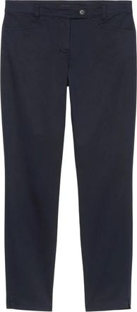 Marc O'Polo Lax&aring; Slim - Dames - Slim Fit Broeken - Blauw - L - Katoen - Broeken