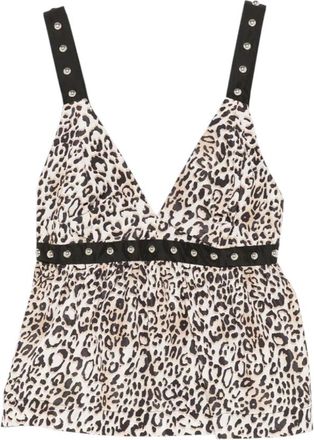 Liu Jo Animalier Top with Studs - female - Liu Jo - Sleeveless Tops - Multicolor - XS - Tops