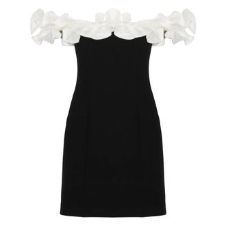 Rotate Straight Neck Dress - Dames - Feestkleedjes - Zwart - S - Kleedjes
