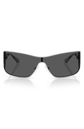 Michael Kors Melbourne 143mm Shield Sunglasses in Silver /Grey at Nordstrom