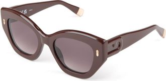 Furla Zonnebril Glanzend Volledig Bruin