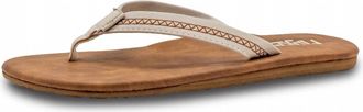 Flojos Womens Claire Flip Flop In Ivory/ Tan