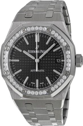 Audemars Piguet Pre-owned Audemars Piguet Royal Oak Diamond Black Dial Unisex Watch 15451ST.ZZ.1256ST.01