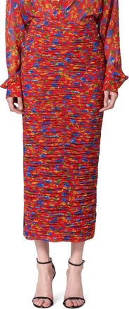 Carolina Herrera Ruched Midi Skirt