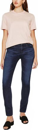 AG - Adriano Goldschmied Jagger Crew Short Sleeve Tee In Pearl Mauve/ivory Dust