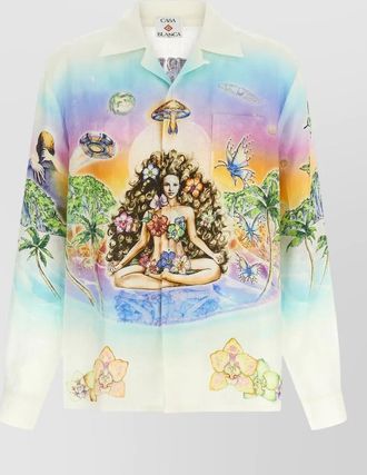Casablanca linen printed shirt