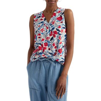 Seasalt Cornwall Achilla Floral Tank in Winding Meadow Chalk at Nordstrom, Size 18 Us
