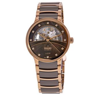 Rado Centrix Automatic Diamonds Open Heart Mother of Pearl Dial Two-Tone Ceramic & Steel Unisex Watch R30028902