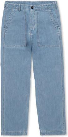 Fortela Bleach Wash Denim Pants in Pale Blue at Nordstrom, Size 36 Eu