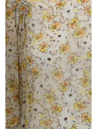 Isabel Marant Womens Blouse Floma Light Yellow-Ecru Viscose T-Shirts & Jerseys Yellow/ecru