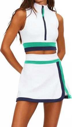 Beach Riot Nanette Skirt In Twilight Tides Colorblock Matte