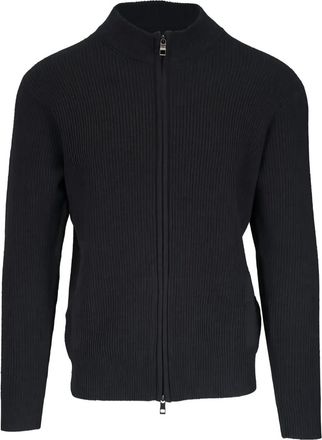 Peter Millar Cardigan Crescent con zip - Grigio