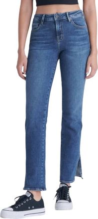 Hidden Jeans Ryan High Rise Bootcut With Side Slit In Dark Blue