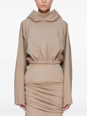 Rick Owens cropped hoodie - women - Cotton - OS - Neutrals