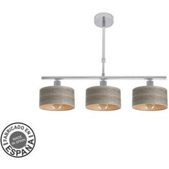 Fabrilamp Fabrilamp Lampara Gilda 3xe14 Cromo/madera Gris Regx55x14 Cm