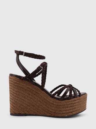 Jimmy Choo London Nyra Wedge Sandal in Woven Leather and Suede