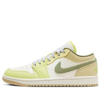 Air Jordan (WMNS) Air Jordan 1 Low Sail Oil Green Light Lemon FD9906-131