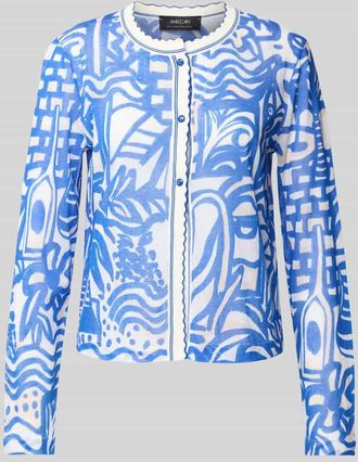 Marc Cain Strickjacke im Allover-Look mit Knopfleiste in Royal, Größe 36