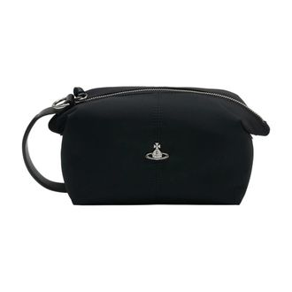 Vivienne Westwood Tassen, unisex, Zwart, ONE Size, Polyester, Toilet Tas met E&eacute;n Handvat