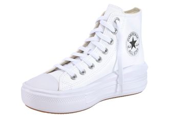 Converse Sneaker CONVERSE CHUCK TAYLOR ALL STAR MOVE PLATFORM LEATHER, Damen, Gr. 37,5, weiss (wei&szlig;, wei&szlig;), Synthetik, Schuhe Sneaker