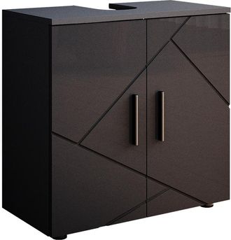 Vicco Mueble Bajo Lavabo Irma, Antracita Alto Brillo, 60 X 59 Cm