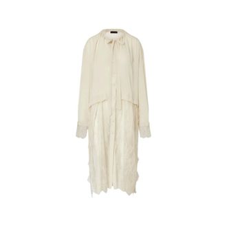 Liu Jo Camisa larga con detalles de encaje - Blouses & Shirts - Mujer - Beige - S