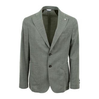 Manuel Ritz Blazers, male, Green, Size: 2XL Mens Jacket Classic Style