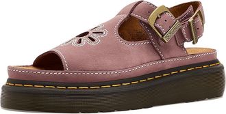 Dr. Martens Dunnet Flower Womens Dress Sandals Dusty Rose : UK 8 (US Womens 10) M, Suede