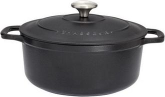 Chasseur Cacerola Redonda De Hierro Fundido Esmaltado 26cm Negro - Puc472601 - Chasseur