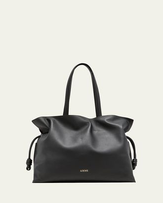 Loewe Flamenco XL Tote Bag in Napa Leather with Golden Foil Anagram