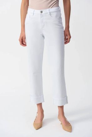 Joseph Ribkoff Slim Fit Cropped Jean In White