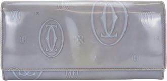 Cartier Purple Leather Long Wallet (Bi-Fold) (Pre-Owned)