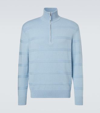 Allude Cotton and cashmere turtleneck sweater