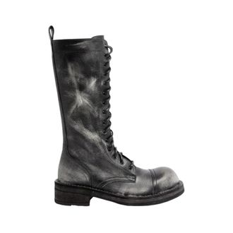 Ann Demeulemeester Botas de Piel Cepillada - Shoes - Hombre - Negro - 44 EU