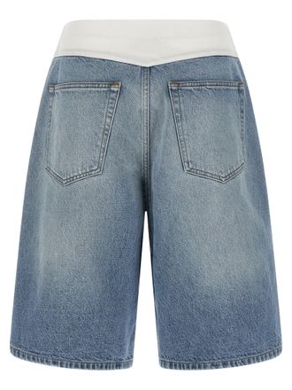 Maison Margiela Cotton Denim Bermuda Shorts - Blue