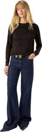 Missoni Crew Neck Sweater With Chevron Pattern in Brown at Nordstrom, Size 42 It