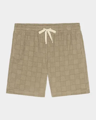 Rails Men & apos;s Nova Terry Diamond-Jacquard Drawstring Shorts