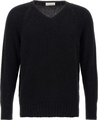 Maryya Boucl&eacute; Sweater - Heren - V-hals truien - Zwart - XL - Katoen - Truien & Vesten