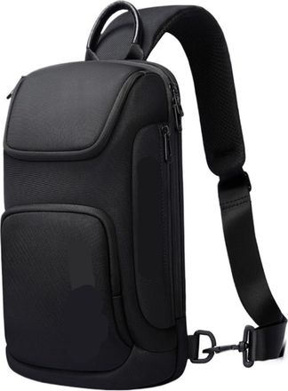 Generic Crossbody Bag For Men Portable Waterproof Shoulder Messenger Bags Male Travel(Black)